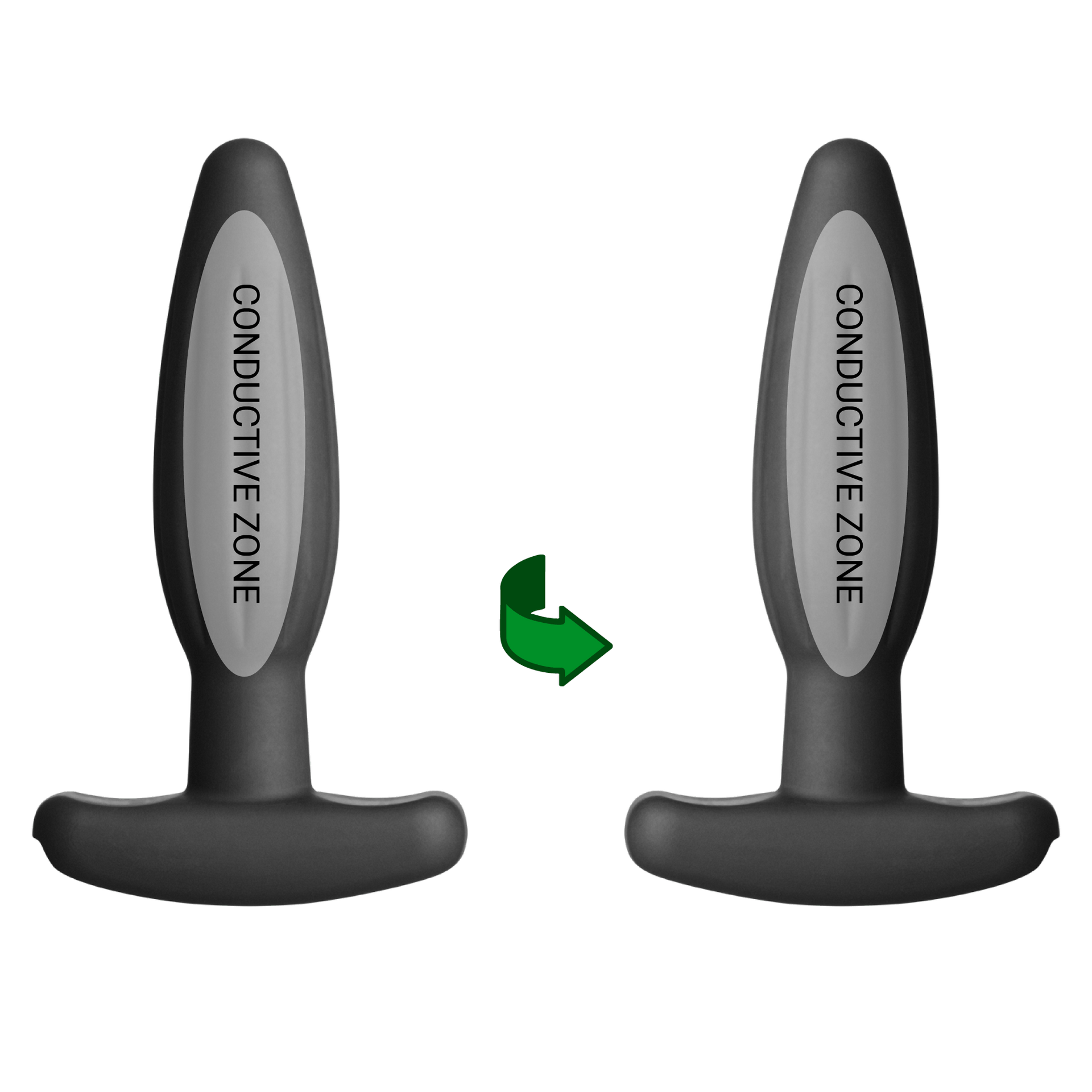 Silicone Noir Rocker Butt Plug - Small-Silicone Noir electro sex- estim Europe -ElectraStim