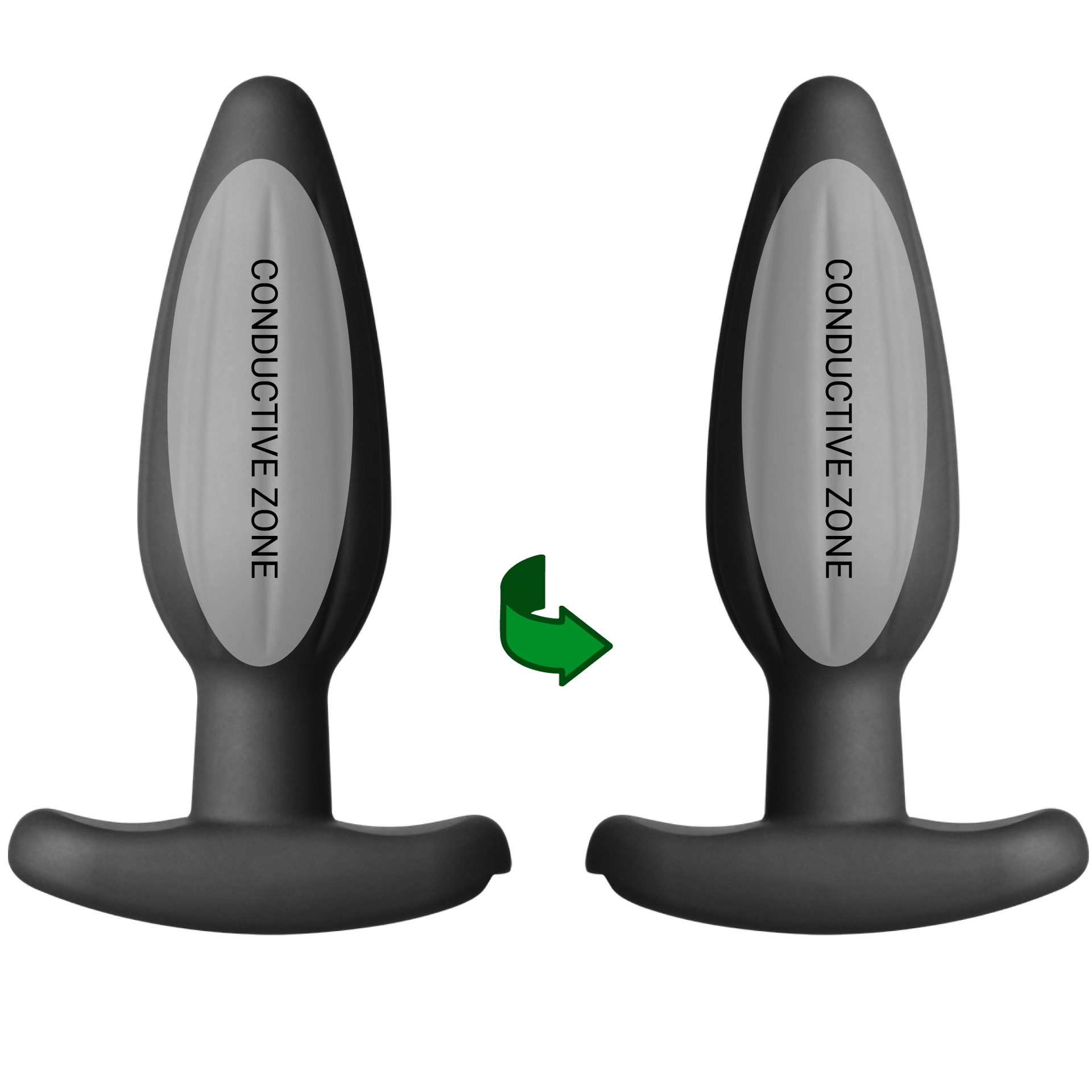 Silicone Noir Rocker Butt Plug - Medium-Silicone Noir electro sex- estim Europe -ElectraStim