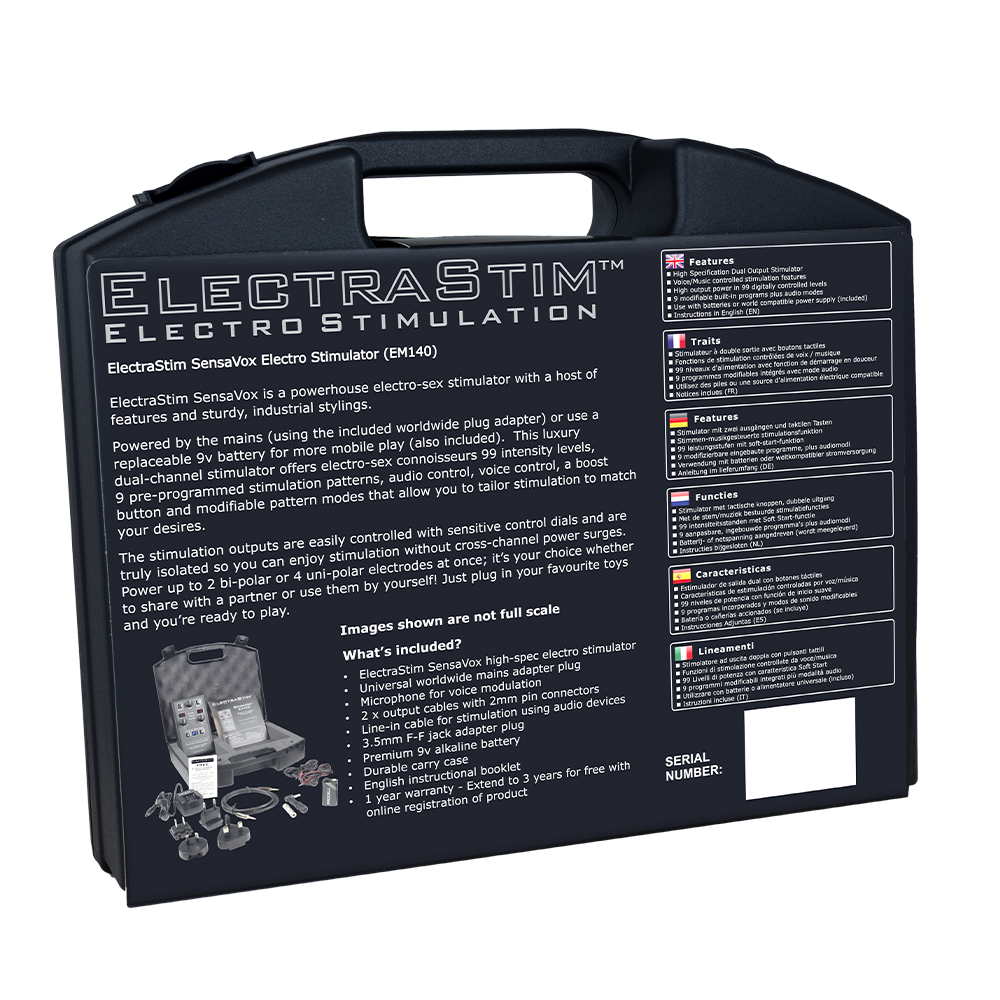 ElectraStim SensaVox Electro Sex Stimulator - EM140-Electro Sex Stimulators electro sex- estim Europe -ElectraStim