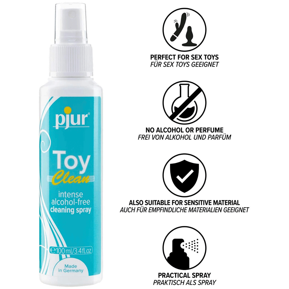 Pjur Toy Cleaner Spray- 100ml-Lubes, Gels and Cleaners electro sex- estim Europe -ElectraStim