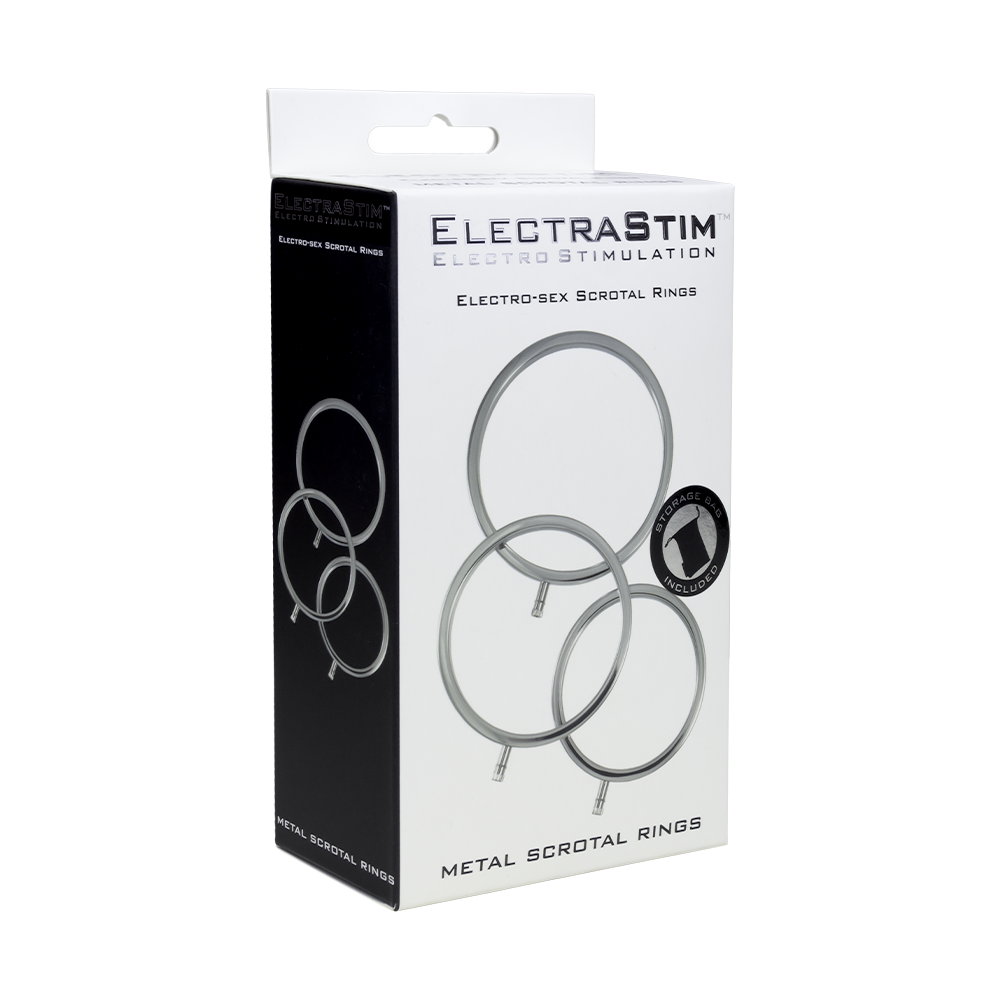 ElectraRings Solid Metal E-Stim Scrotal Rings (3 pack)-Cock Rings and Male Toys electro sex- estim Europe -ElectraStim