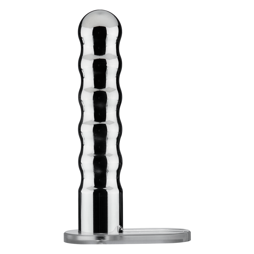 Wave Metal Strap-On Electro Dildo-Electro Strap On Dildos electro sex- estim Europe -ElectraStim