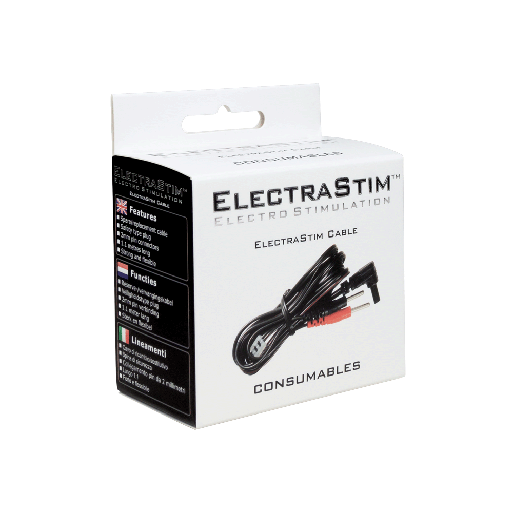 ElectraStim 2mm Replacement Cable-Cables and Adapters electro sex- estim Europe -ElectraStim