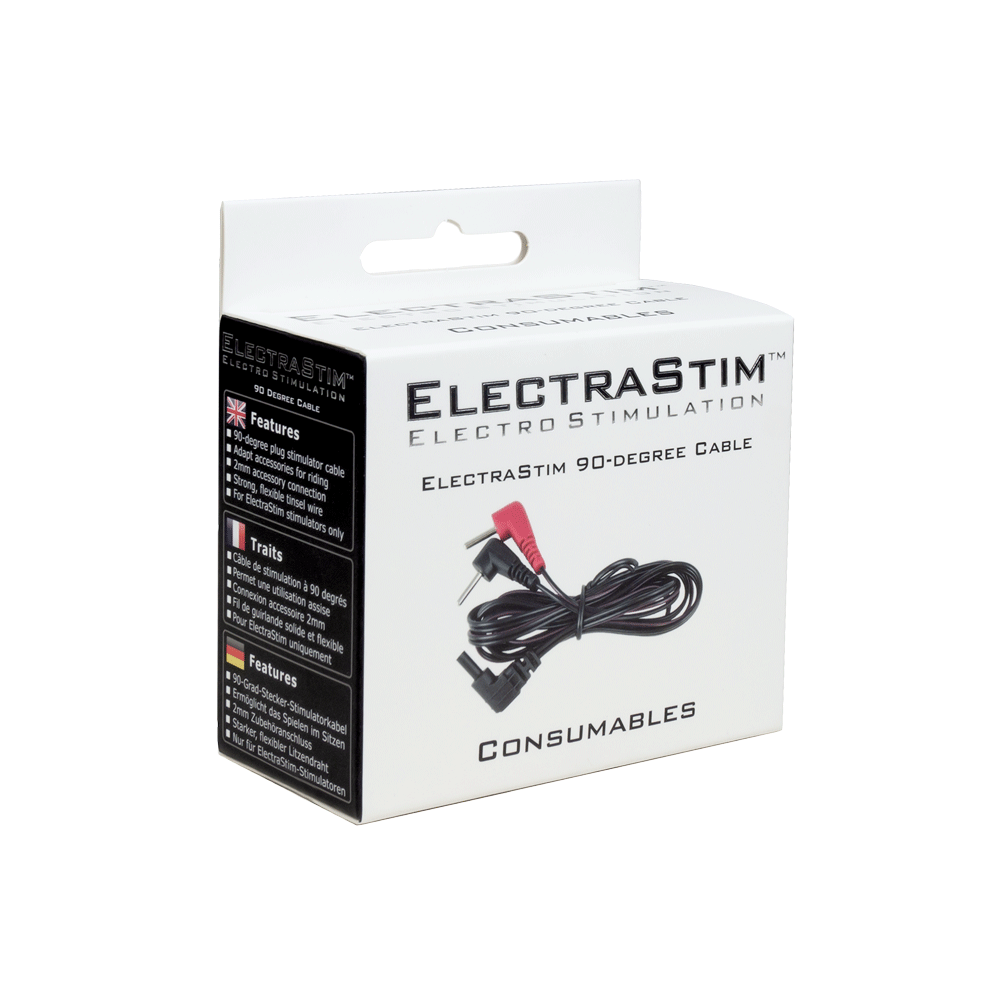 ElectraStim 90-Degree Stimulator Cables- electro sex- estim Europe -ElectraStim